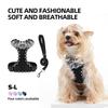 Lace Dog Harness and Leash Set Puppy Walking Elegant No Pull Cute Breathable Mesh Bow Small Dog Harness Vest Adjustable Outdoor
