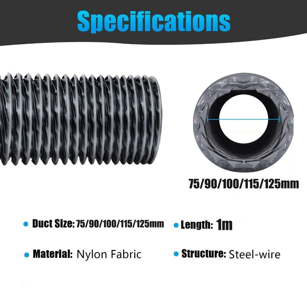 Nylon Dryer Vent Hose Heavy-Duty Venting Hose Flexible Diesel Heater Hose RV Camping Truck Tent