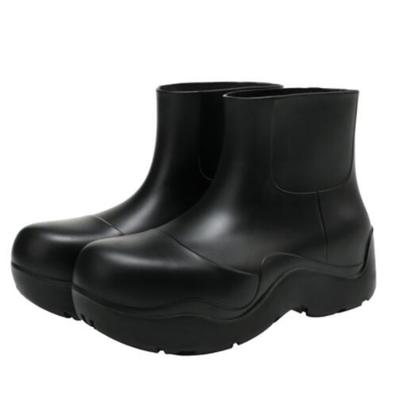 2022 новейшие роскошные женские повседневные короткие сапоги с толстой подошвой, резиновые сапоги для ходьбы, водонепроницаемые ботильоны для дождя