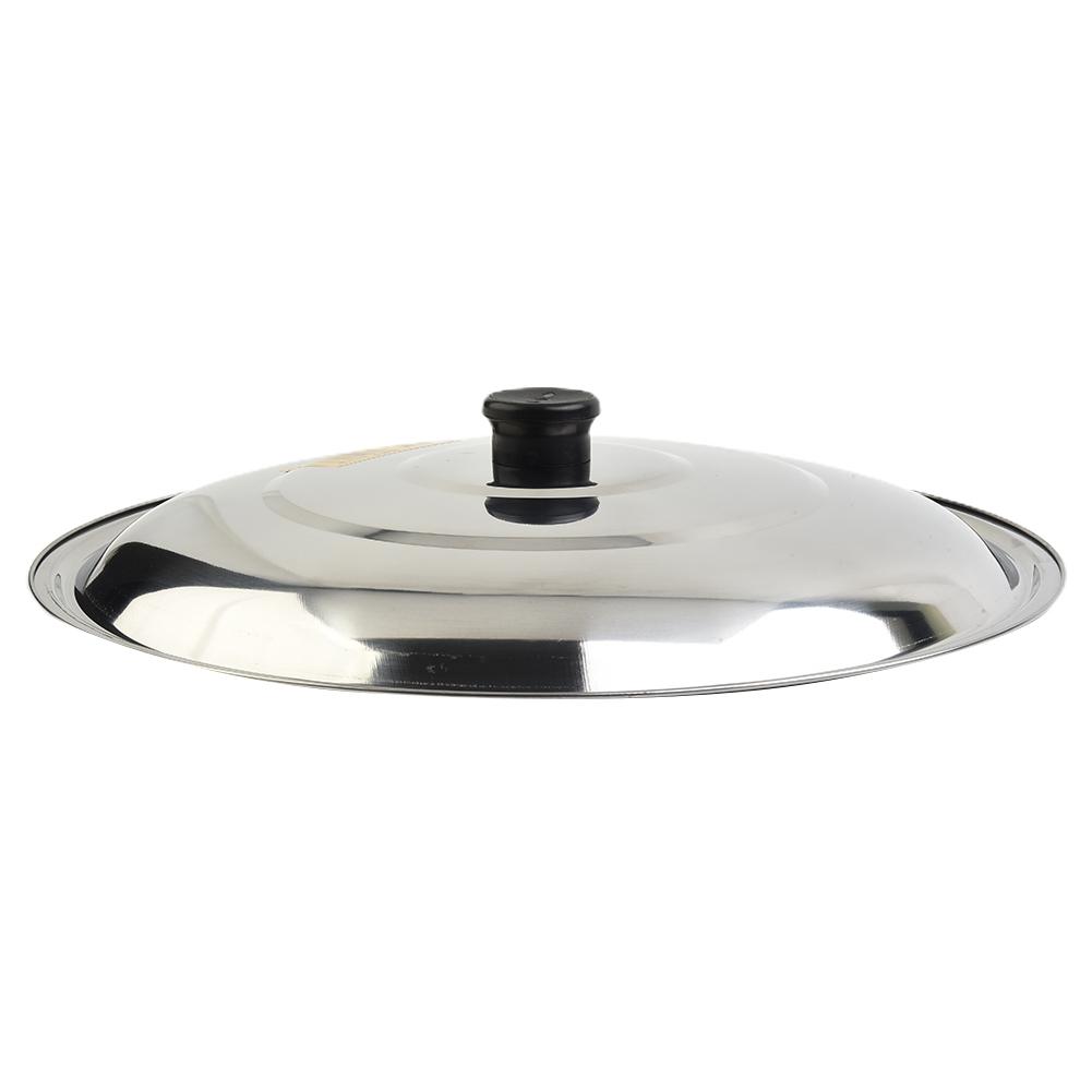 32cm Stainless Steel Lid Perfect for Flat Pans Woks Milk Pans Dishwasher Safe
