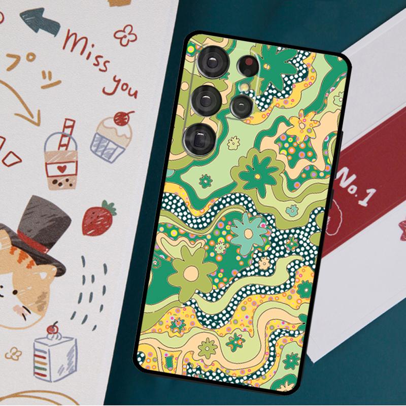 Чехол для телефона Flower Power Deformed love для Samsung Galaxy S23 S21 S22 Ultra S8 S9 S10 Note 10 Plus S20 FE Cover Funda