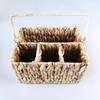 Woven Baskets for Organizing 4 Compartments Hand-Woven Storage Basket Perfect for Organizing Storage and Gifts