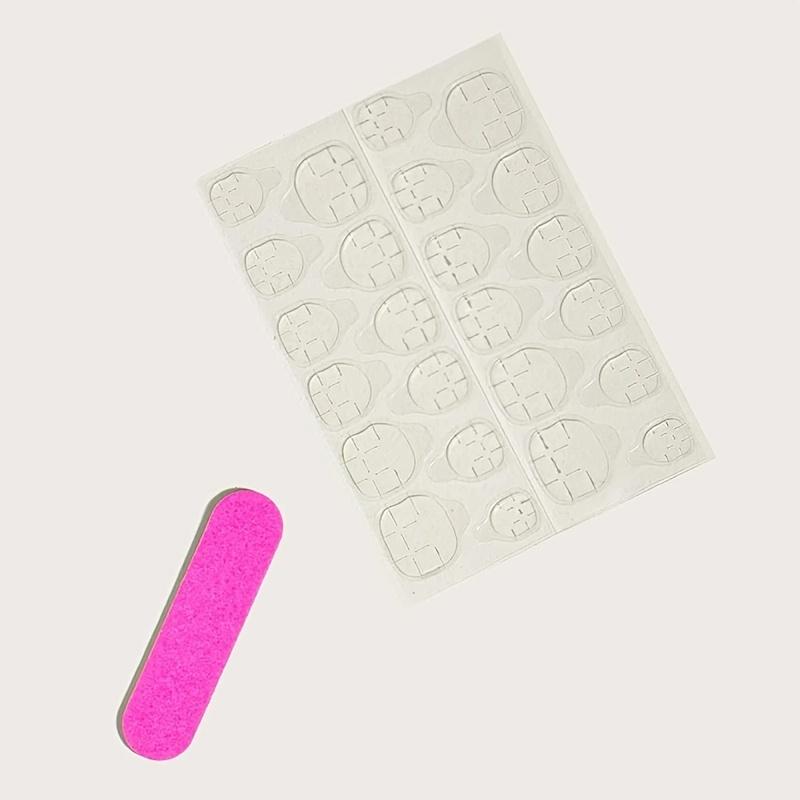 Элегантные глянцевые ногти телесного цвета, 24 шт., стильная короткая миндалевидная форма, прочная и идеальная