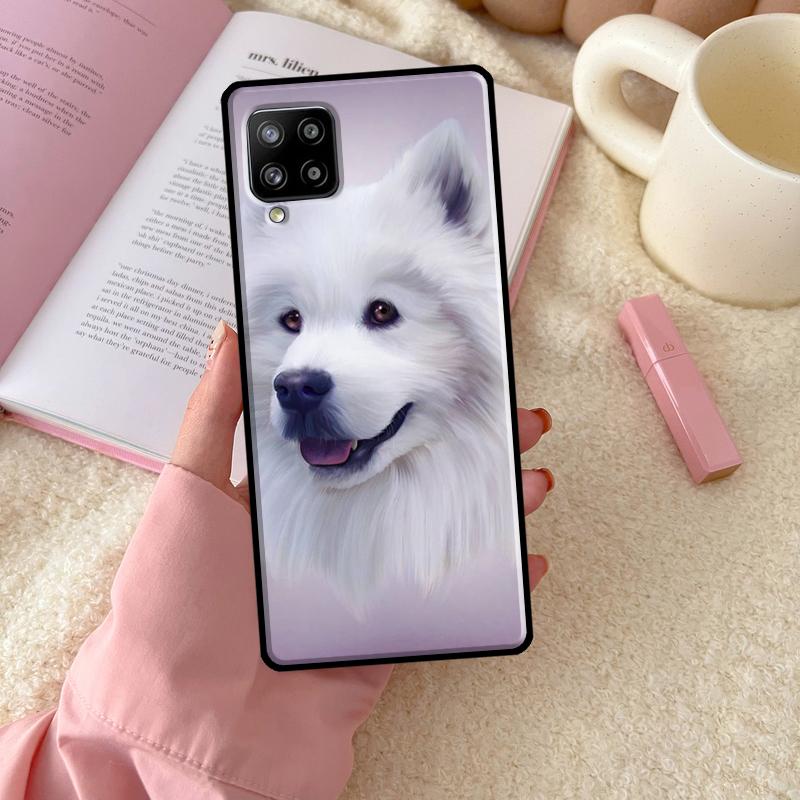 Чехол для телефона Samsung Galaxy с изображением японского шпица A54 A34 A14 A13 A51 A71 A33 A53 A73 A12 A22 A32 A52 A72 A52S