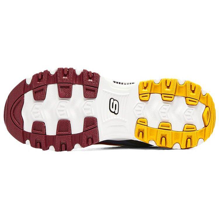 Skechers DLites 1.0 Сетчатая Кожаная Удобная Универсальная Нескользящая Прочная Низкие Папины Кроссовки Женская Кроссовка Белый Красный Синий 149781-NTBG
