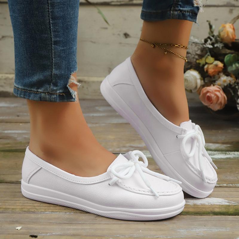 Women Loafers High Quality Casual Leather Shoes New Shallow Mouth Women Single Shoes Slip On Soft Sole Nurse Shoes Zapatos Mujer