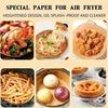100 шт., Квадратные одноразовые вкладыши для аэрофритюрницы (6,3 дюйма/8 дюймов), Бумажные вкладыши для аэрофритюрницы, Бумажные чаши-корзины, Противни для выпечки, Аксессуары для духовки, Инструменты для выпечки