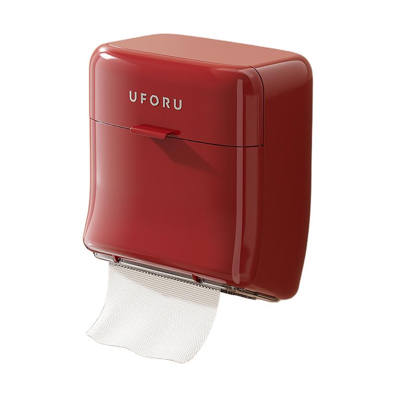 Tissue box Household bathroom Toilet wall-mounted non-punching, stowable pumping carton Drawer type plastic storage box