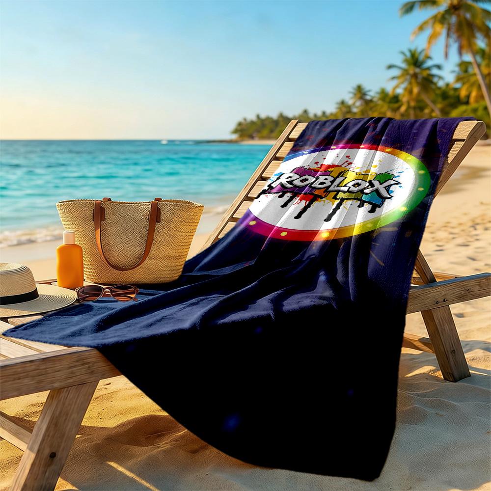 Roblox Beach Towel High Absorbency & Quick-Dry Comfortable Lightweight Perfect for Traveling Yoga Camping and Swimming