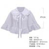 Womens Sweet Lolita Capelet With Bow Collar Ruffle Trim French Vintage Style Lightweight Outerwear