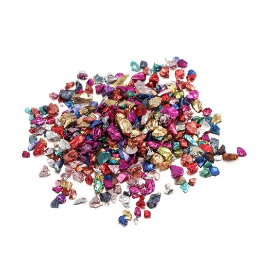 1 Bag Crushed Stone Filler Coloured Glaze Mini Chips Decorative Rocks for Home Decoration