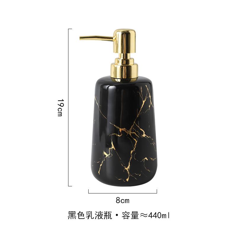 Ceramics Hand Sanitizer Bottle Marbling Lotion Bottle Shower Gel Press The Bottles Bathroom Supplies Hand Soap Dispenser Bottle