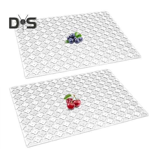 2 шт., 30x40 см, коврик для кухонной раковины, ПВХ, полый ромб, прямоугольник, противоскользящий, режущий, керамический, защита для раковины из нержавеющей стали, дренажная подушка