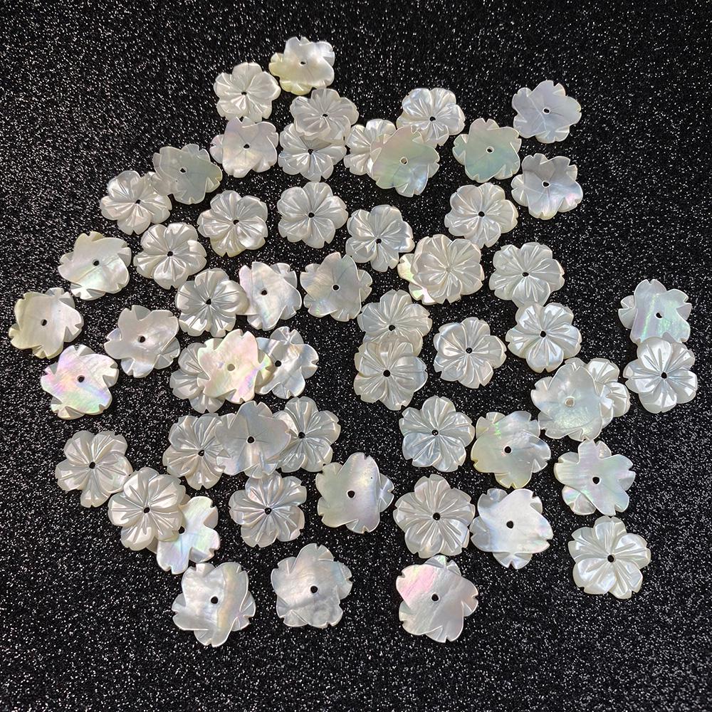 Натуральные бусины-ракушки 10 мм, 15 мм, 20 мм, белые ракушки в форме цветка, свободные бусины для изготовления ювелирных изделий, браслет, ожерелье, аксессуары, самые дешевые товары в наличии