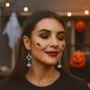 Punk Style Halloween Dangle Earrings Spider Skull Earrings Cool Skeleton Pendant Earrings  Festival