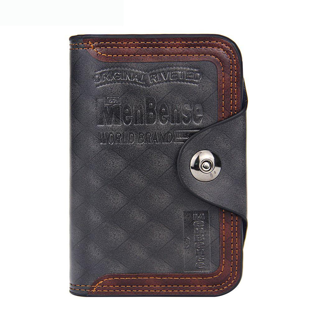 PU leather Gift Trifold Wallet Pocket Black Brown Male Purse Coin Purse Card Holders Men Wallets