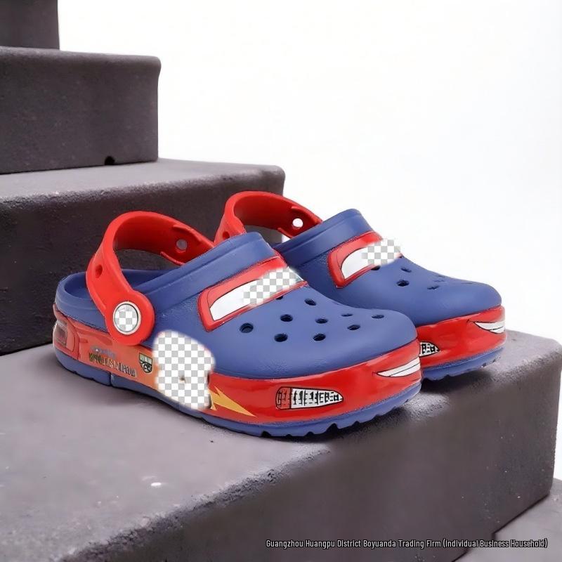 Детские светящиеся сандалии McQueen: Повседневная пляжная обувь с нескользящей подошвой