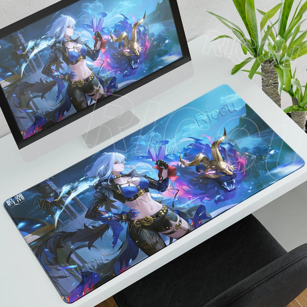 Wuthering Waves Mouse Pads Galbrena Anime Girl Non-slip Rubber Mat Gamer Balance Computer Keyboard Protection Anti-slip Tablemat
