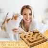 1 Set Interactive Cat Toy Puzzle Box Wooden Treat Maze Play For Toy Box Fun Interactive Cat Toy Hide and Seek Cat Agility Toys