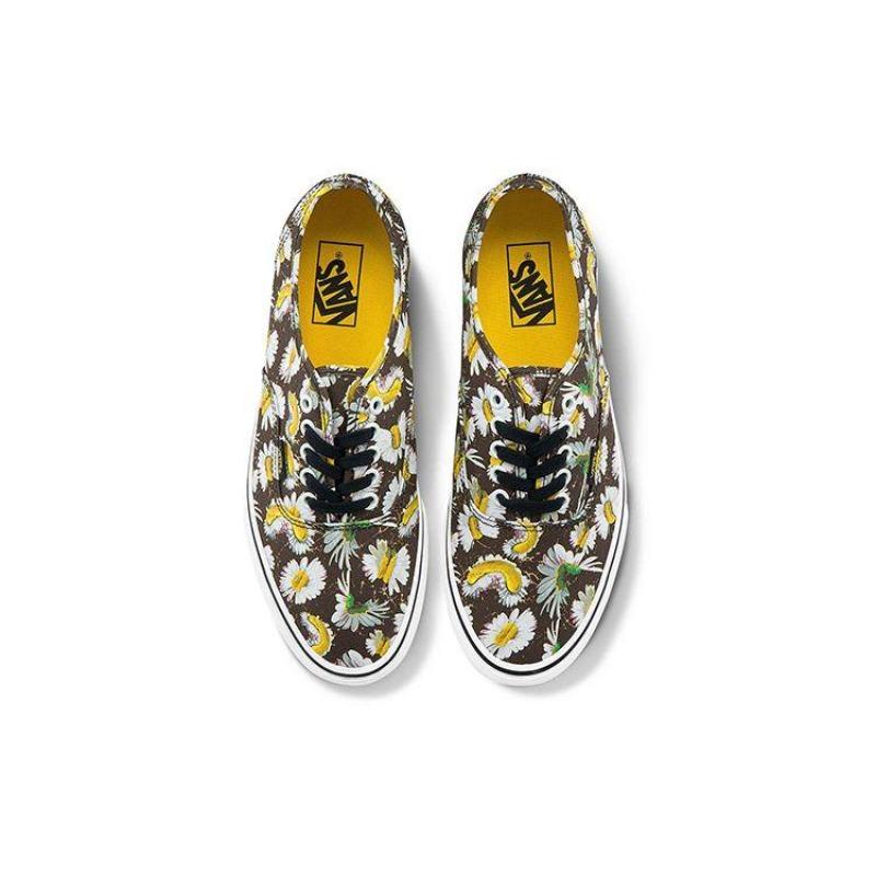 Vans Оригинальные низкие кеды с принтом Distorted Daisy, унисекс, черные, мульти, VN0A5HZS9FV