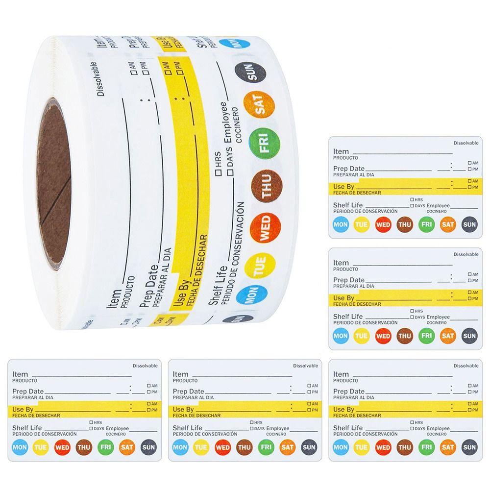 250/300PCS Food Date Labels Self-adhesive Refridge Organization Labels for Food Containers
