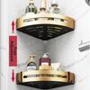Luxury Bathroom Shelves Set Triangle Corner Shower Storage Holder Wall Shelf Toilet Rack Organizer Bathroom Furniture Sets Gold