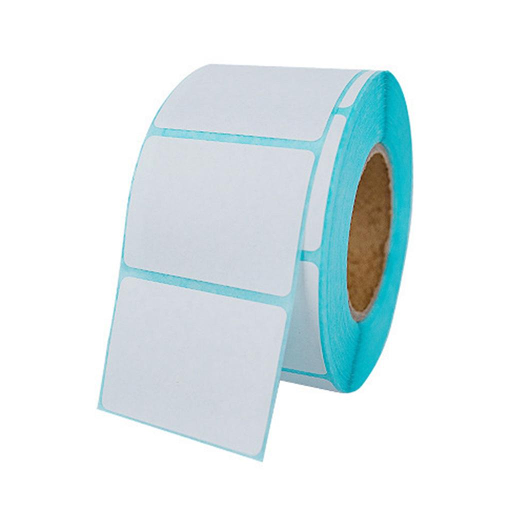 800 Counts Adhesive Thermal Label Water Resistant Adhesive White Sticker Blank Address Labels For Shipping Packaging