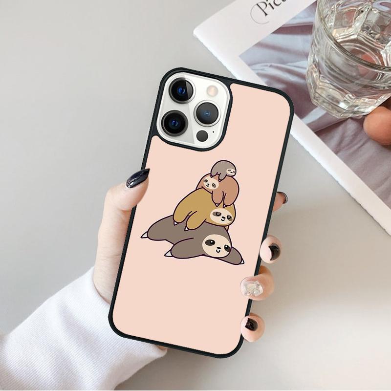 Cute Sloth Animals Phone Case Cover For iPhone 17 Air 16 15 14 plus 11 12 13 pro max coque Shell Fundas