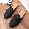 Baotou Half Slippers Men's Breathable Summer Heelless Casual Sandals Senior Sandals Pointed Leather Shoes Men's Doudou Shoes