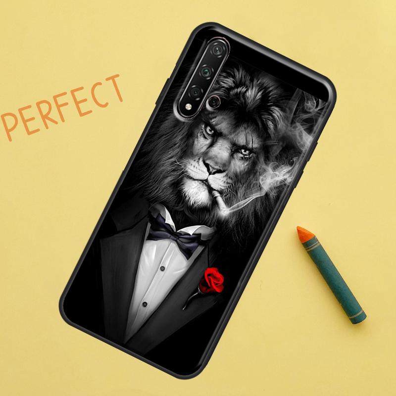 Man Suit Shirt Tie For Huawei Nova 8i 12i 11i 12s Y73 Y72 Y61 Y91 Y90 Y70 Y60 9 10 SE P30 P40 Lite P60 Pro Case