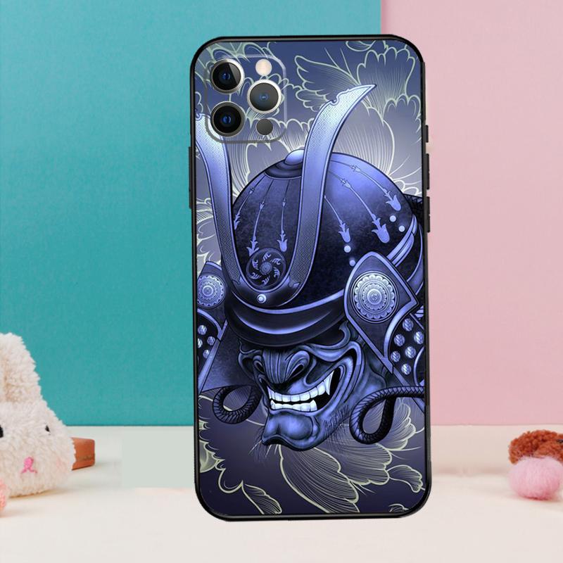 Japanese Samurai Case For iPhone 14 13 12 11 15 16 Pro Max X XR XS Max 14 Plus Soft Back Cover
