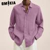 GMXIA Футболка из хлопка с длинным рукавом, мужская модная свободная рубашка с принтом, сострадательная рубашка