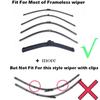2Pcs/1Pcs Universal  Auto Vehicle Insert Soft Rubber Strip Refill For Frameless Wiper Blades 6mm 26" 24" Car Accessories