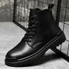 Fashion Mens Boots Autumn Winter Men Boots Genuine Leather Casual Shoes Retro Motorcycle Boots Big Size 38-48