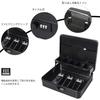 Lysmics Metal Dial Safe with Coin and Banknote Organizer, Black, Large