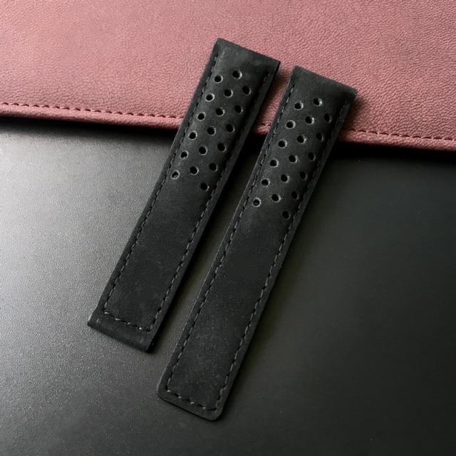 20 мм 22 мм 24 мм черный, синий, коричневый матовый ремешок из натуральной кожи для Tag Heuer Carrera Aquaracer Monaco F1 ремешок для часов браслет