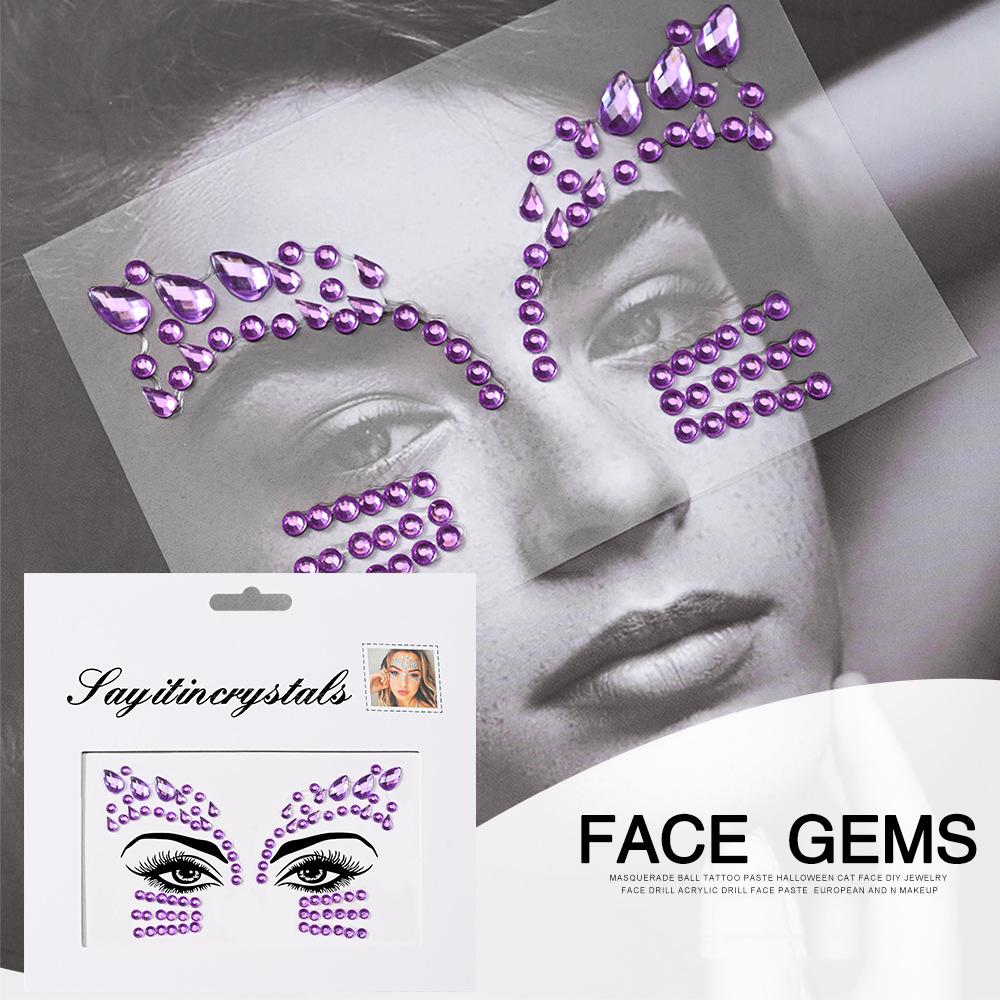 Экологичные Маскарадные Акриловые Наклейки С Бриллиантами