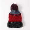 Autumn and winter new color matching personalized European and American knitted wool hats men and women thickened warm and cold pullover hats