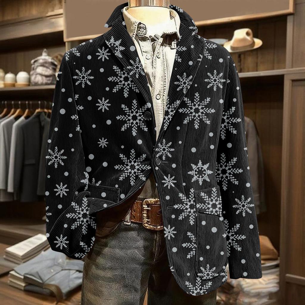 Мужской уродливый рождественский вельветовый теплый карманный пиджак-кардиган, мужской повседневный костюм