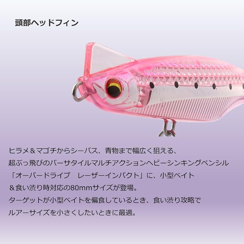 Daiwa Overdrive 80S-LI Laser Impact Lure 8cm 10g Fishing Tackle