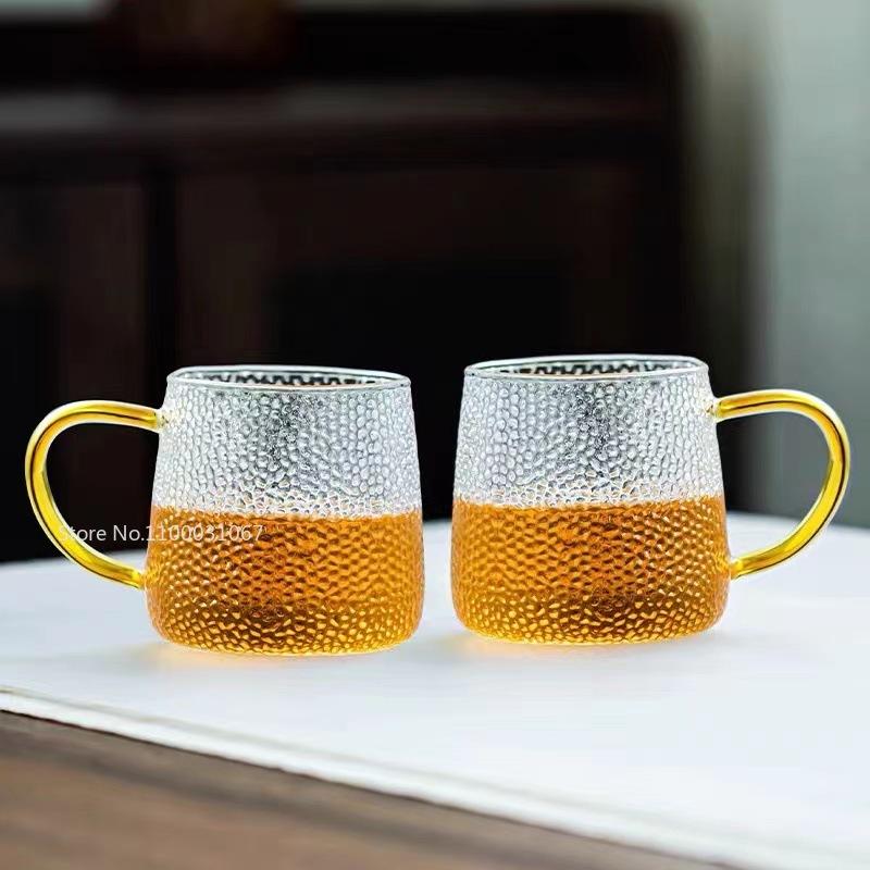 4 шт./лот креативная стеклянная кружка для кофе и молока с ручкой, прозрачная стеклянная чашка для завтрака «Доброе утро», кружки для коктейлей, кофейная чашка