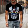 2024 Summer Hot Mazinger Z T-shirt Men's Animation Robot 3D Printing Short Sleeve Large Size Loose Comfortable Breathable Top
