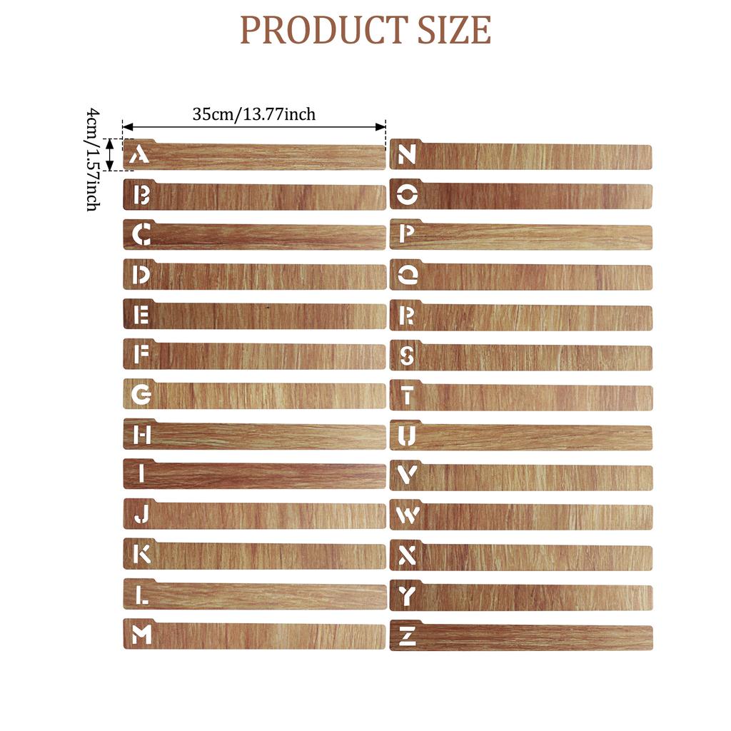 26 шт. разделителей для виниловых пластинок Алфавитные A-Z Деревянные разделители для хранения записей Горизонтальный Вертикальный держатель для пластинок Органайзер Направляющие