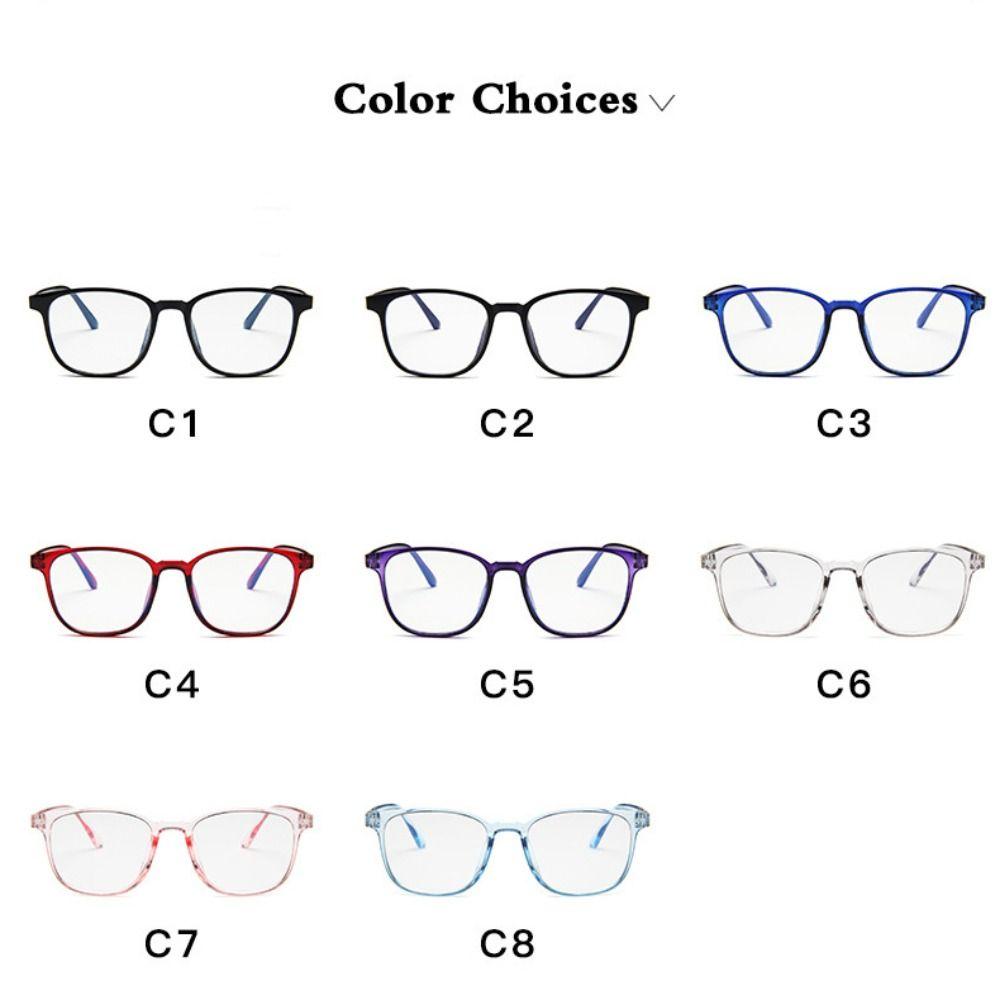 New Pc Reading Glasses Black Blue Transparent Round Frame Glasses Anti-Blue Glasses Men Women