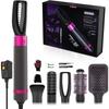 Homefish 5 In 1 Hair Dryer Brush Hot Air Brush & Volumizer Styler Set With Interchangeable Brush Head Negative Ionic Blow Dryer