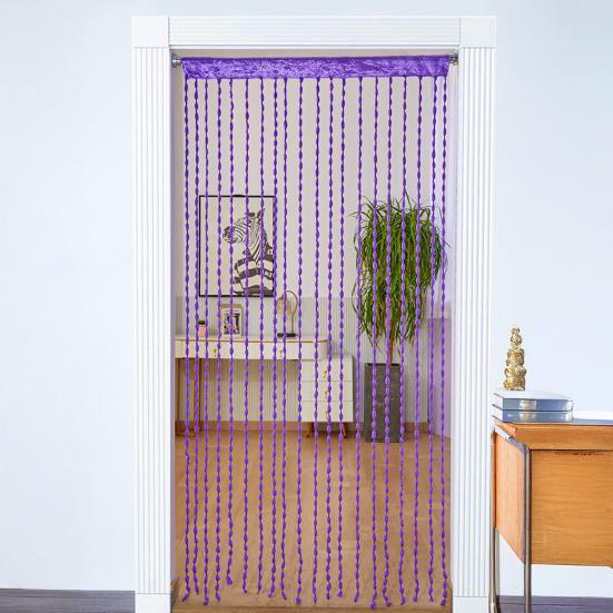 Нитяная дверная штора Мягкие шарики Кисточка Дверная штора Настенная панель Бахрома Жалюзи для окна Декоративная перегородка для дома Гостиная Задник Дверной проем