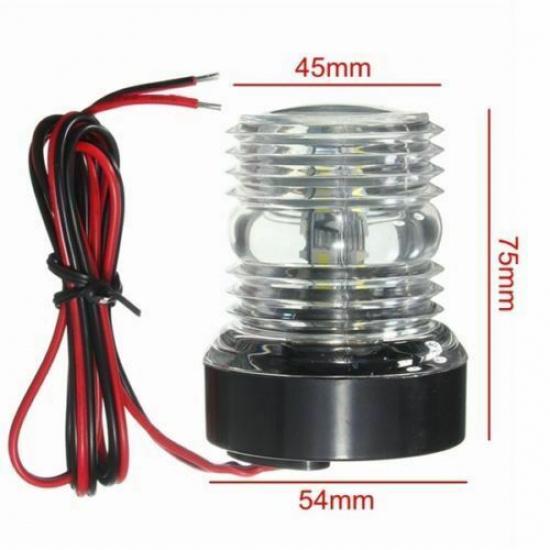 ABS plastic housing 2.6W marine boat round White LED Waterproof 12V for all boat