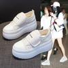 Muffin Little White Shoes Women's 20254 Spring and Autumn New One-pedal Women's Shoes Biscuit Shoes Velcro Platform Casual Bread