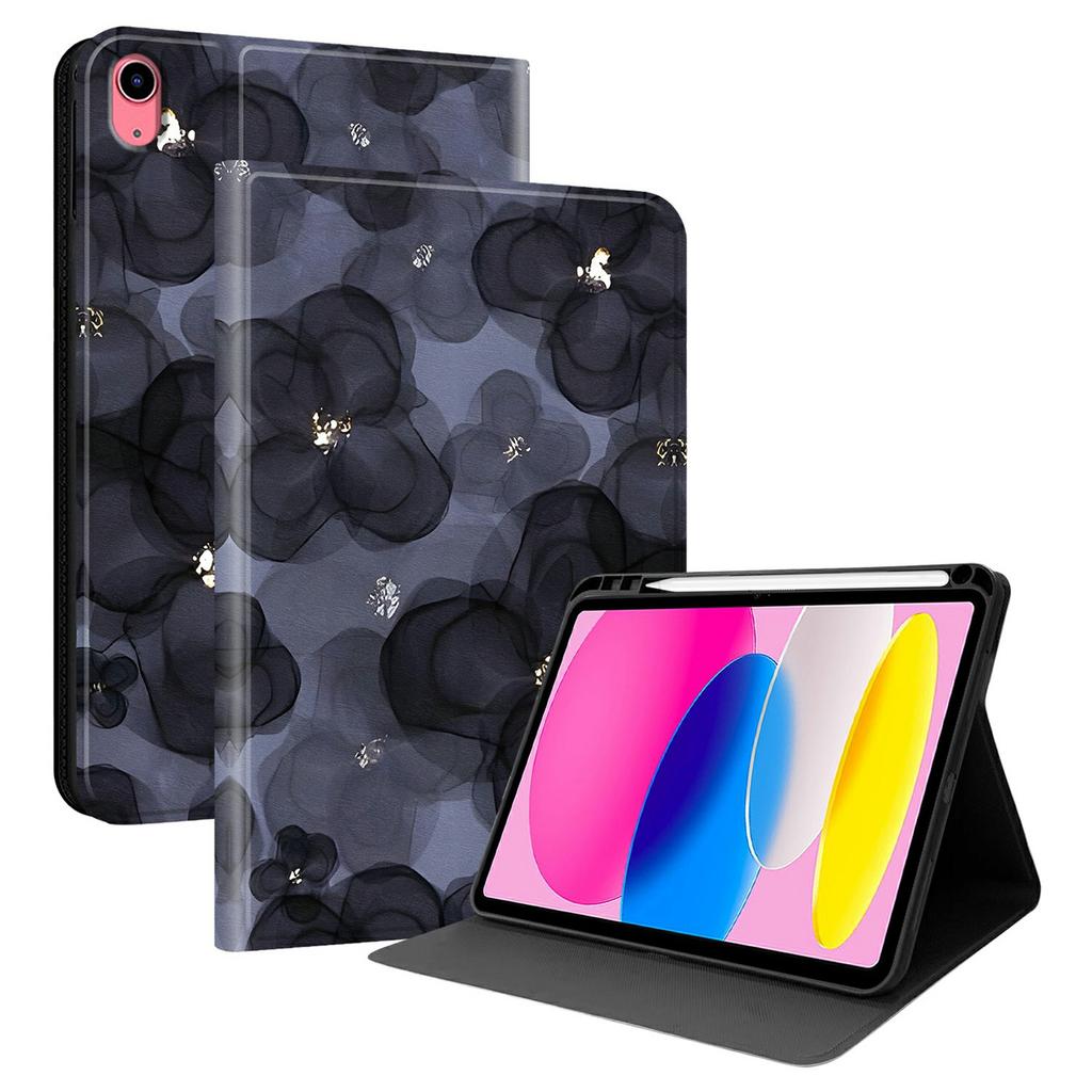 PU Leather Case For iPad (2025) / 10.9 (2022) Pattern Print Tablet Cover Stand with Pen Slot (Stylus Not Included)