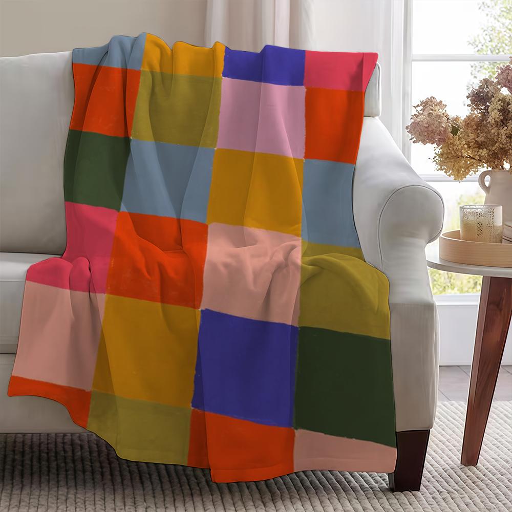 Blanket Throw Super Colorful Cosy Plush Living Room Plaid Sofa Couch Childish Birthday Gifts